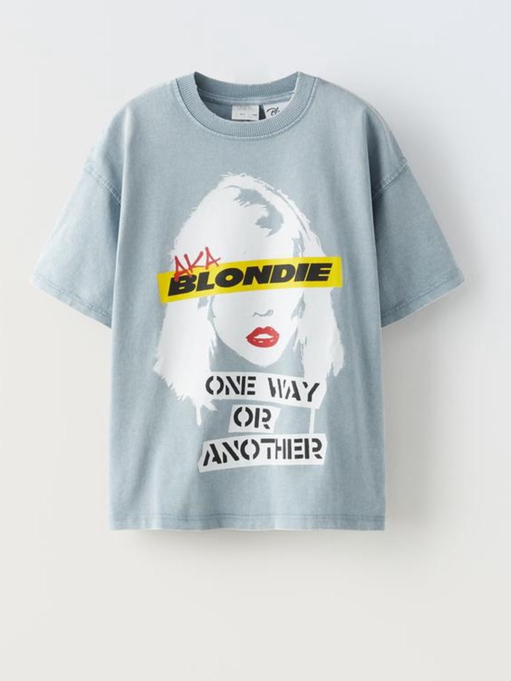 Zara Kids x Blondie Oversized Graphic Tee Blue 100% Cotton